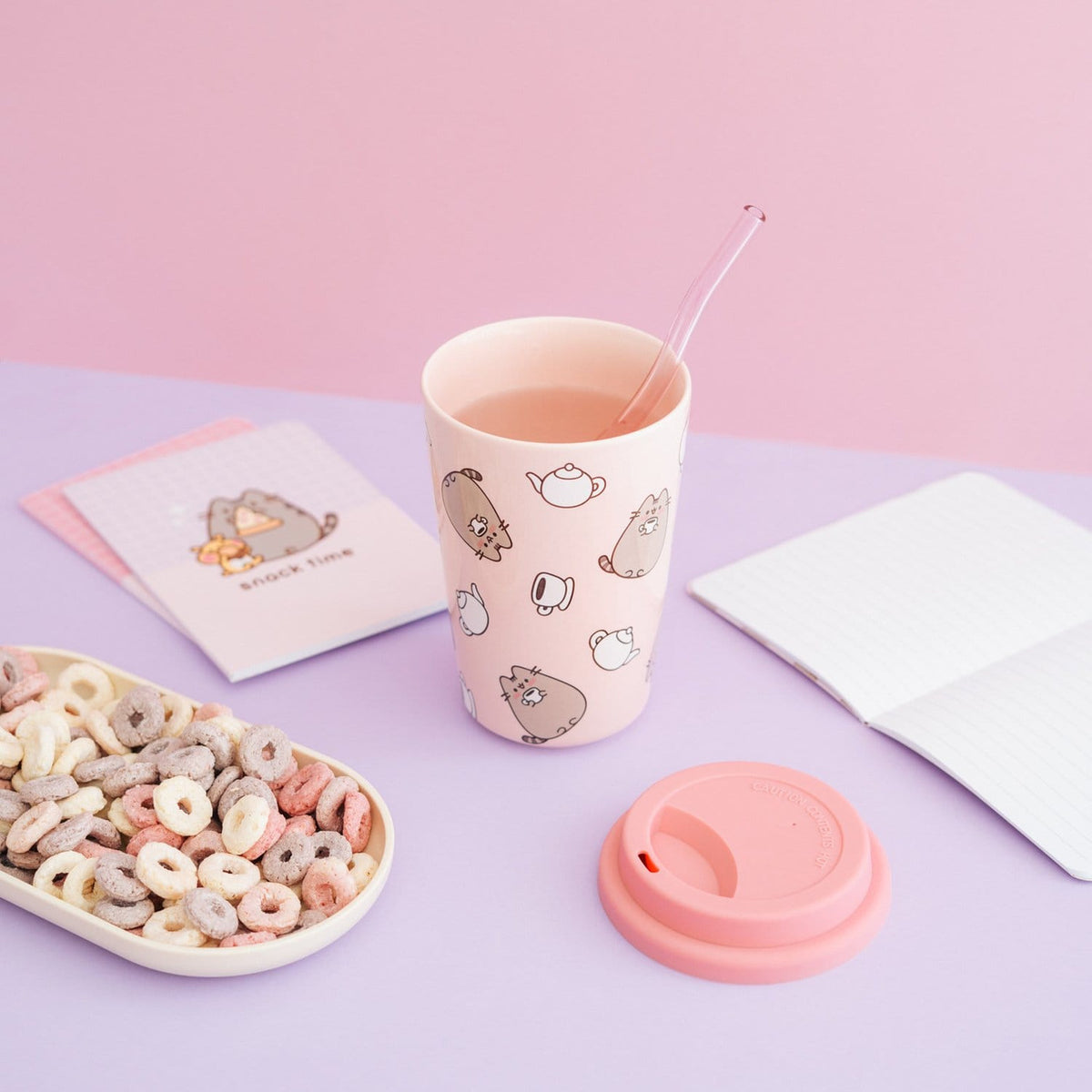 Produktbild Pusheen Keramikbecher mit Deckel 400 ml