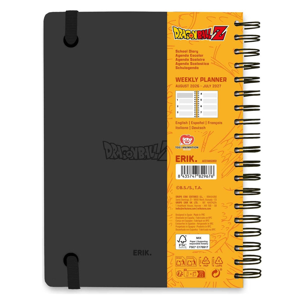 Image produit Dragon Ball Agenda Hebdomadaire 2026/2027 A5