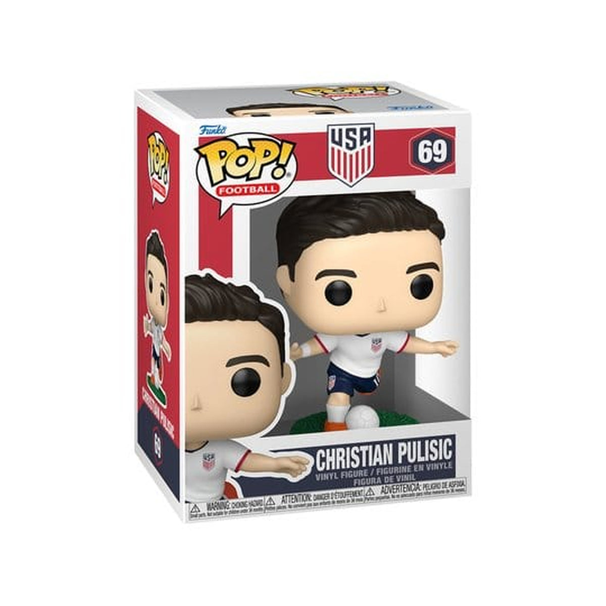 Image produit EFL POP! Football Figurine Vinyle USA - Christian Pulisic 9 cm