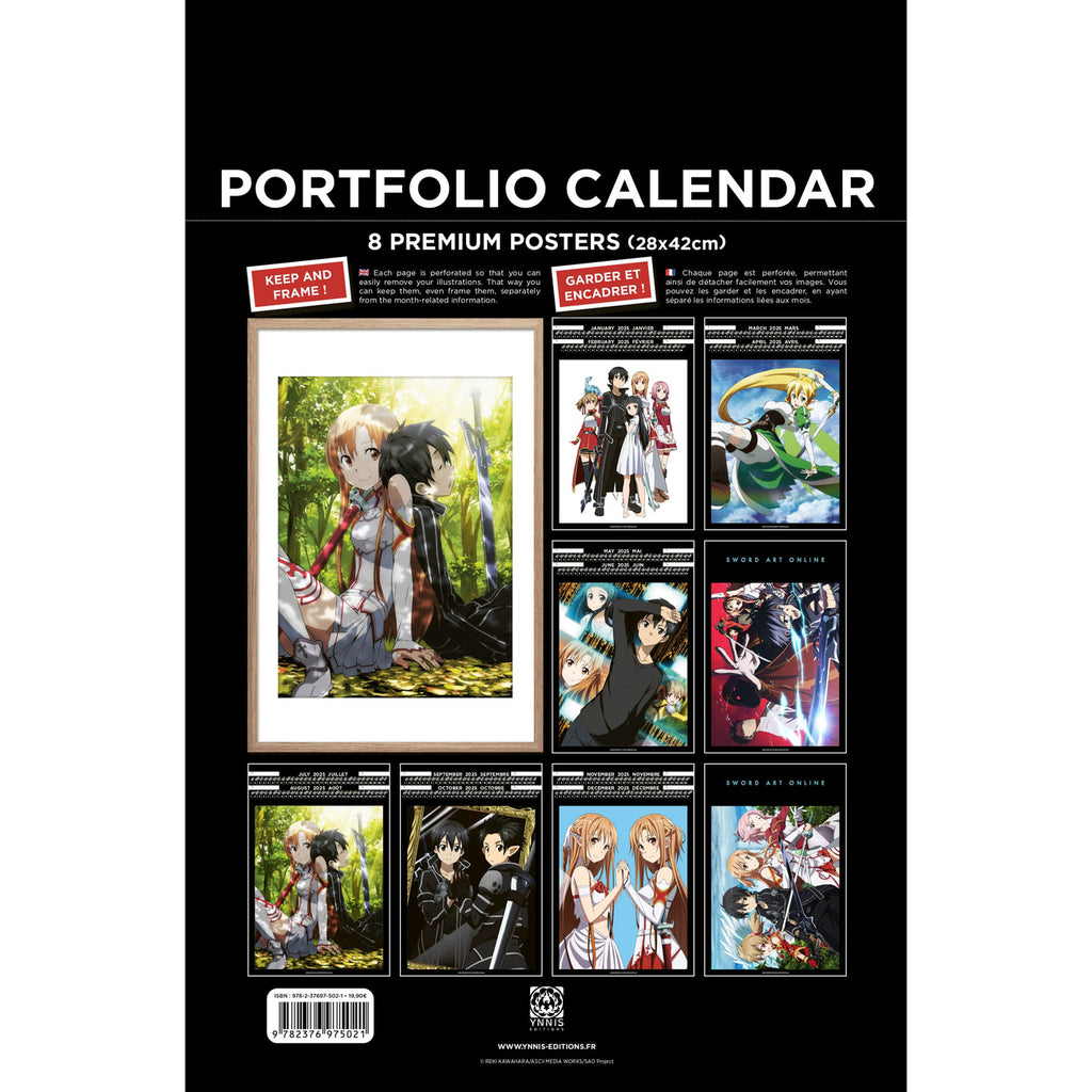 Image produit Sword Art Online Calendrier Portfolio 2025 *Version anglaise*