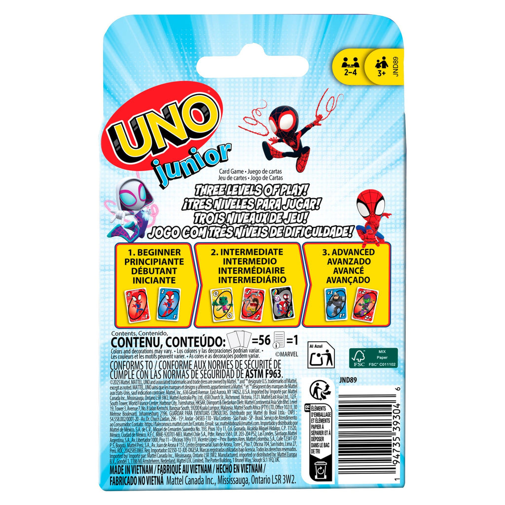 Produktbild Spidey & His Amazing Friends UNO Junior Kartenspiel