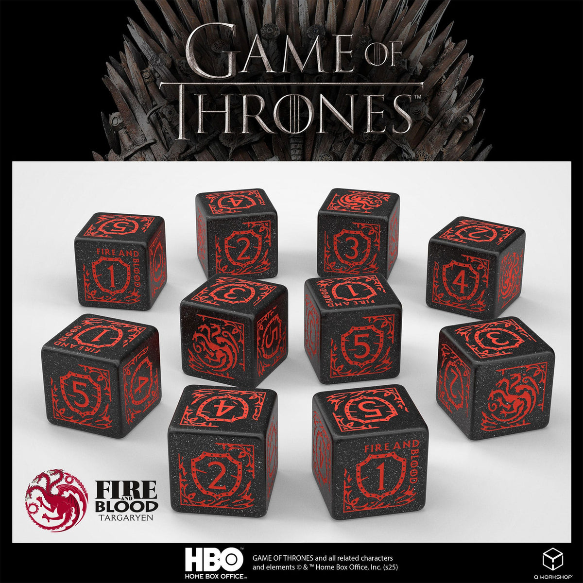 Image produit Game of Thrones Set de dés Targaryen 10xD6 (10)