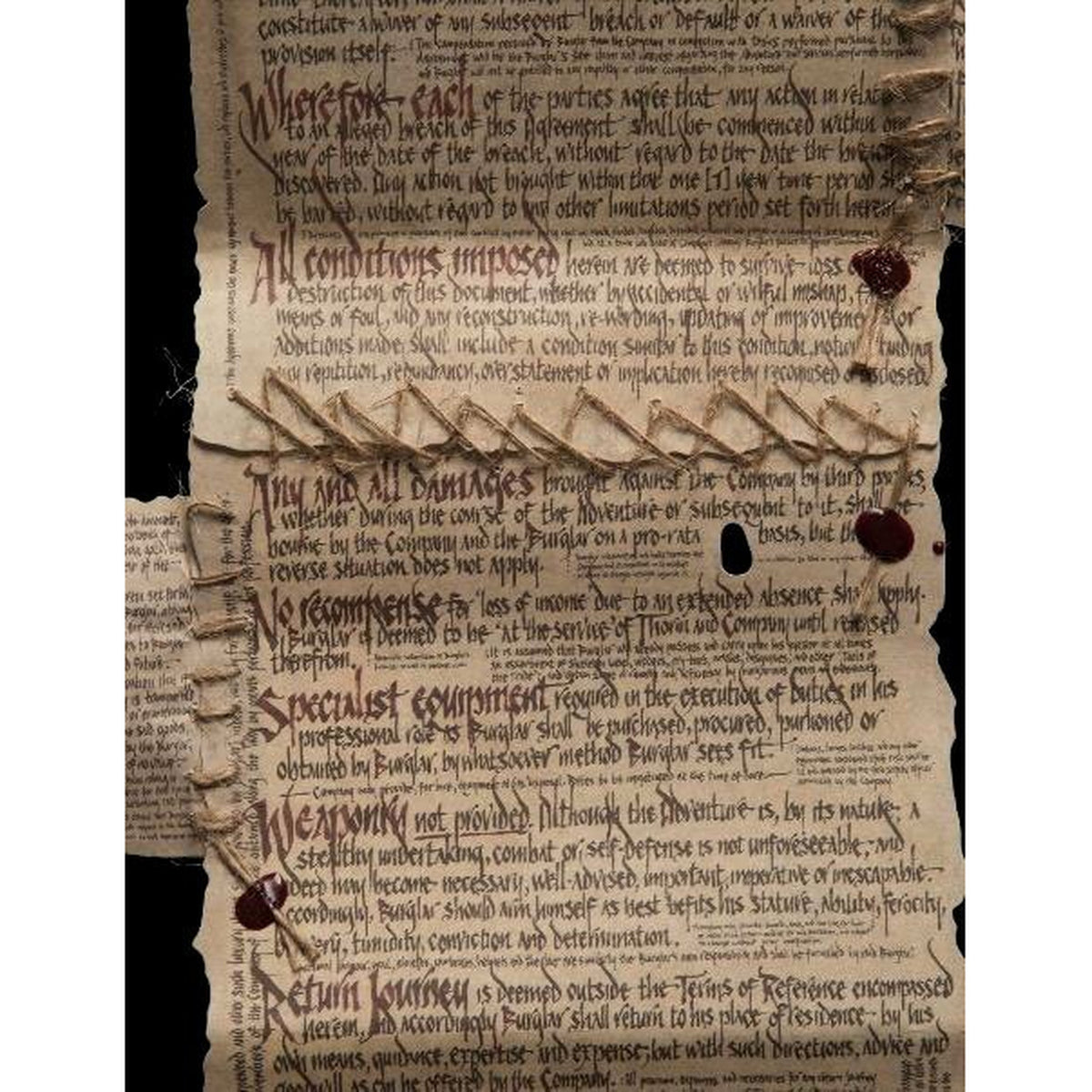Productafbeelding The Hobbit Mini-replica Bilbo's Contract