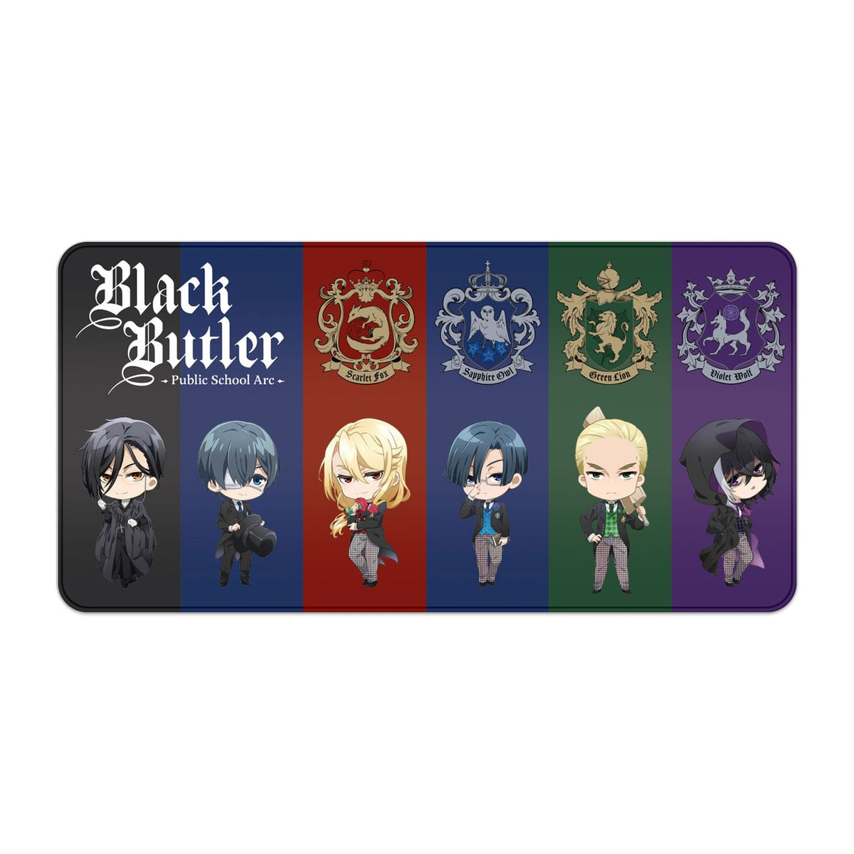 Produktbild Black Butler XXL Mousepad Chibi & Emblem
