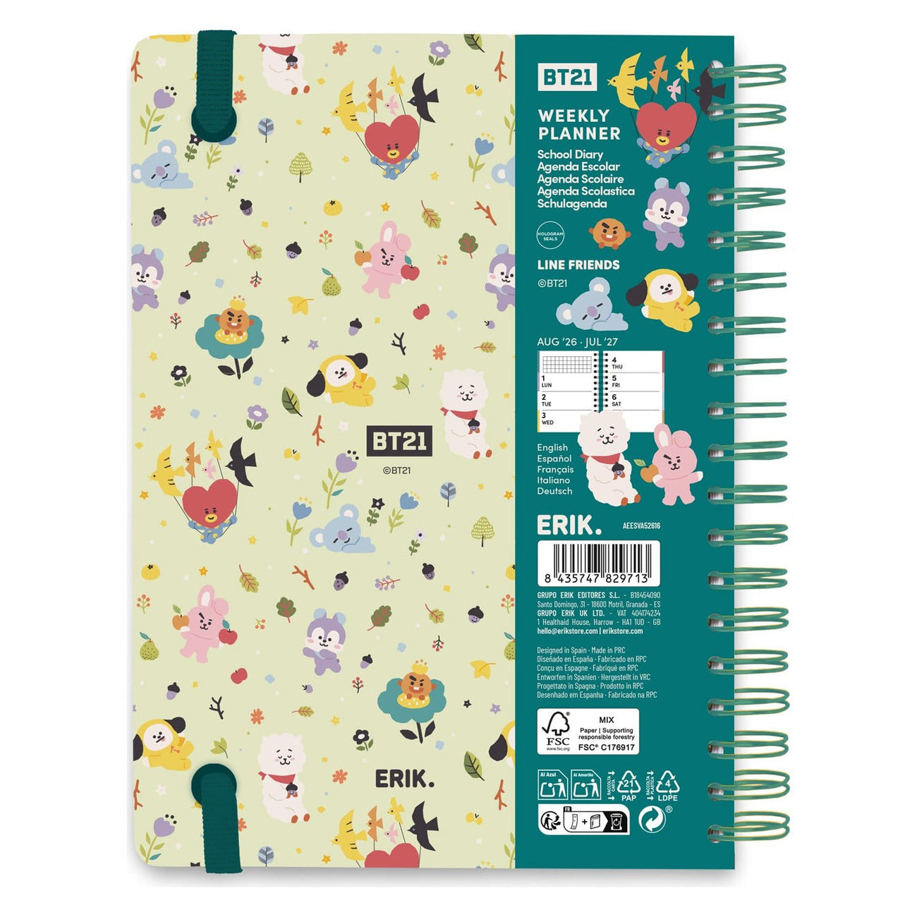 Productafbeelding BT21 Weekplanner 2026/2027 A5