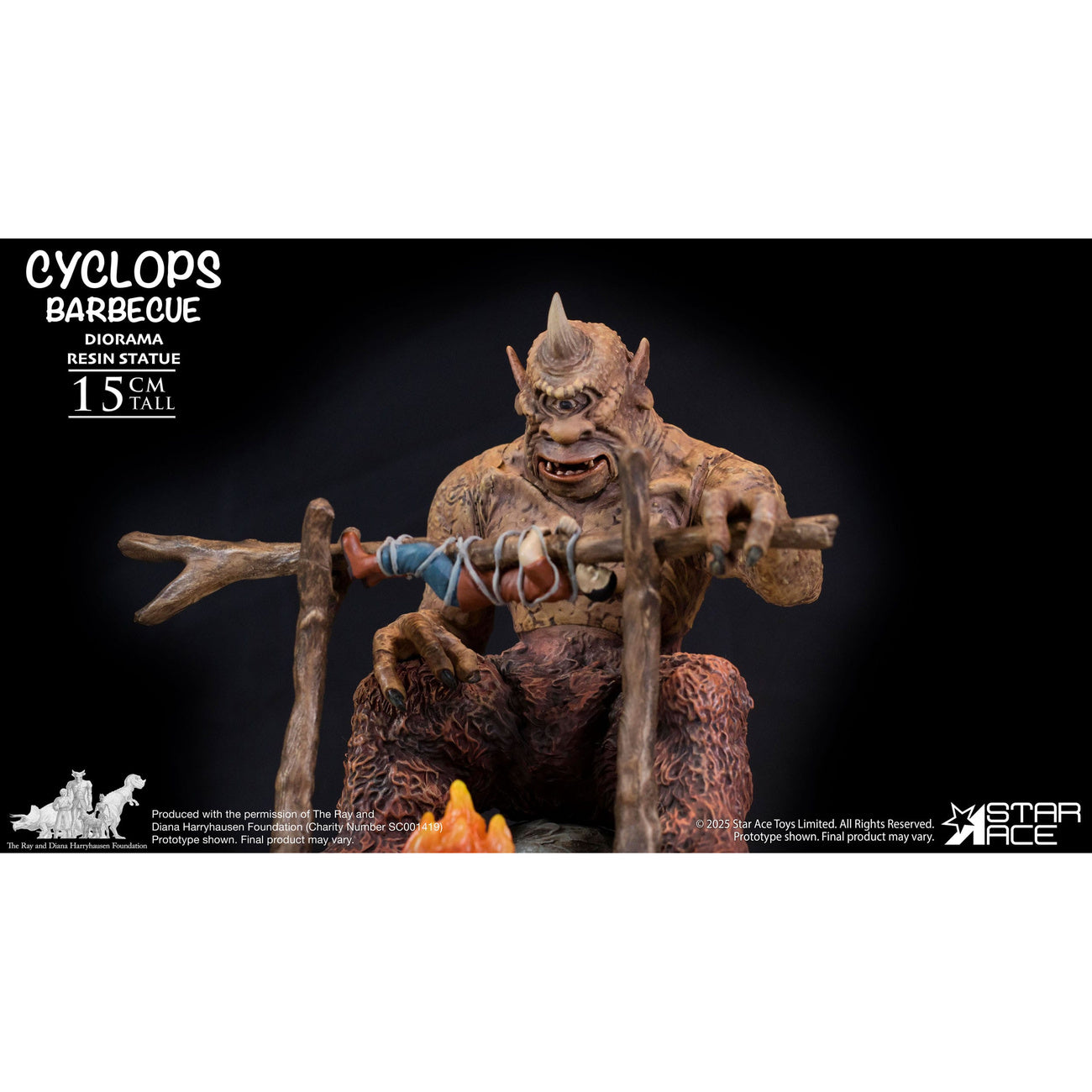 Productafbeelding Ray Harryhausen Diorama 1/8 Cyclops Barbecue Scene 17 cm