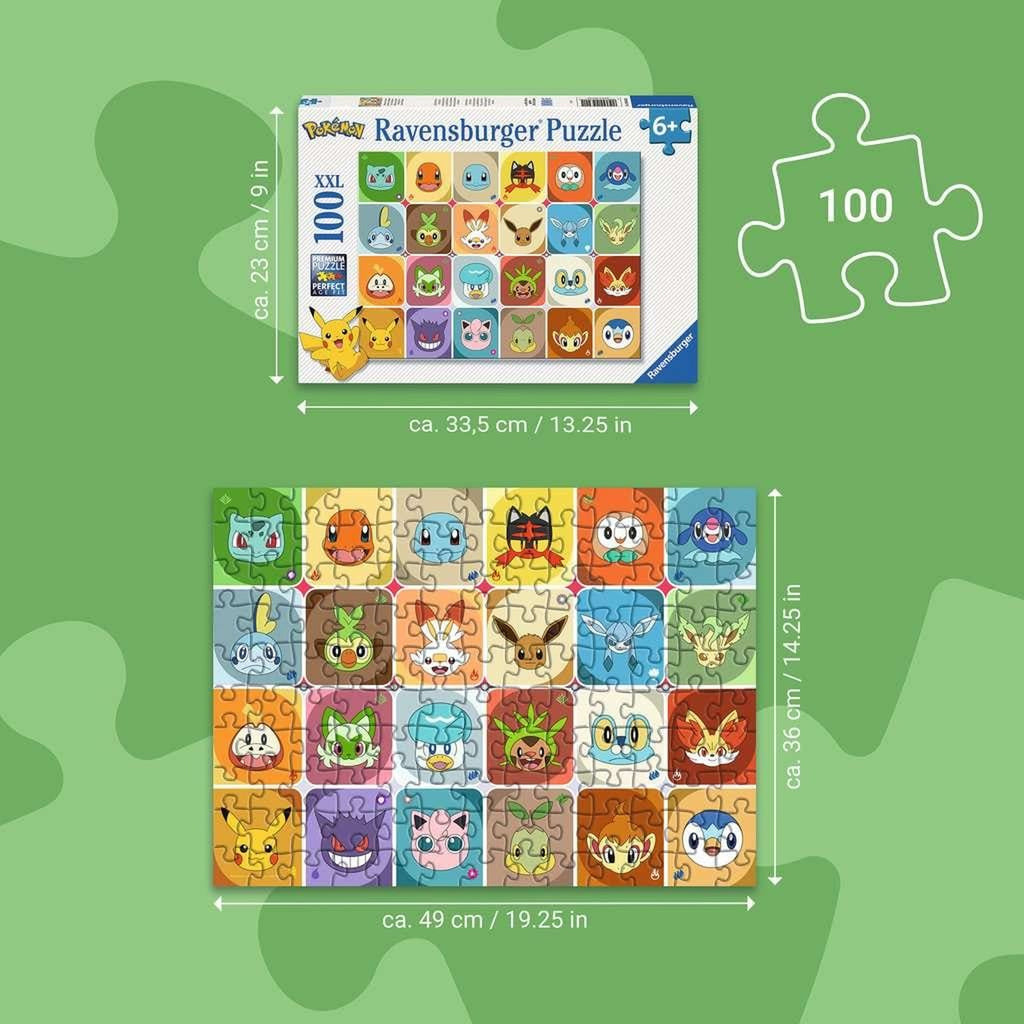 Produktbild Pokémon Kinderpuzzle Pokémon Gesichter (100 Teile XXL)
