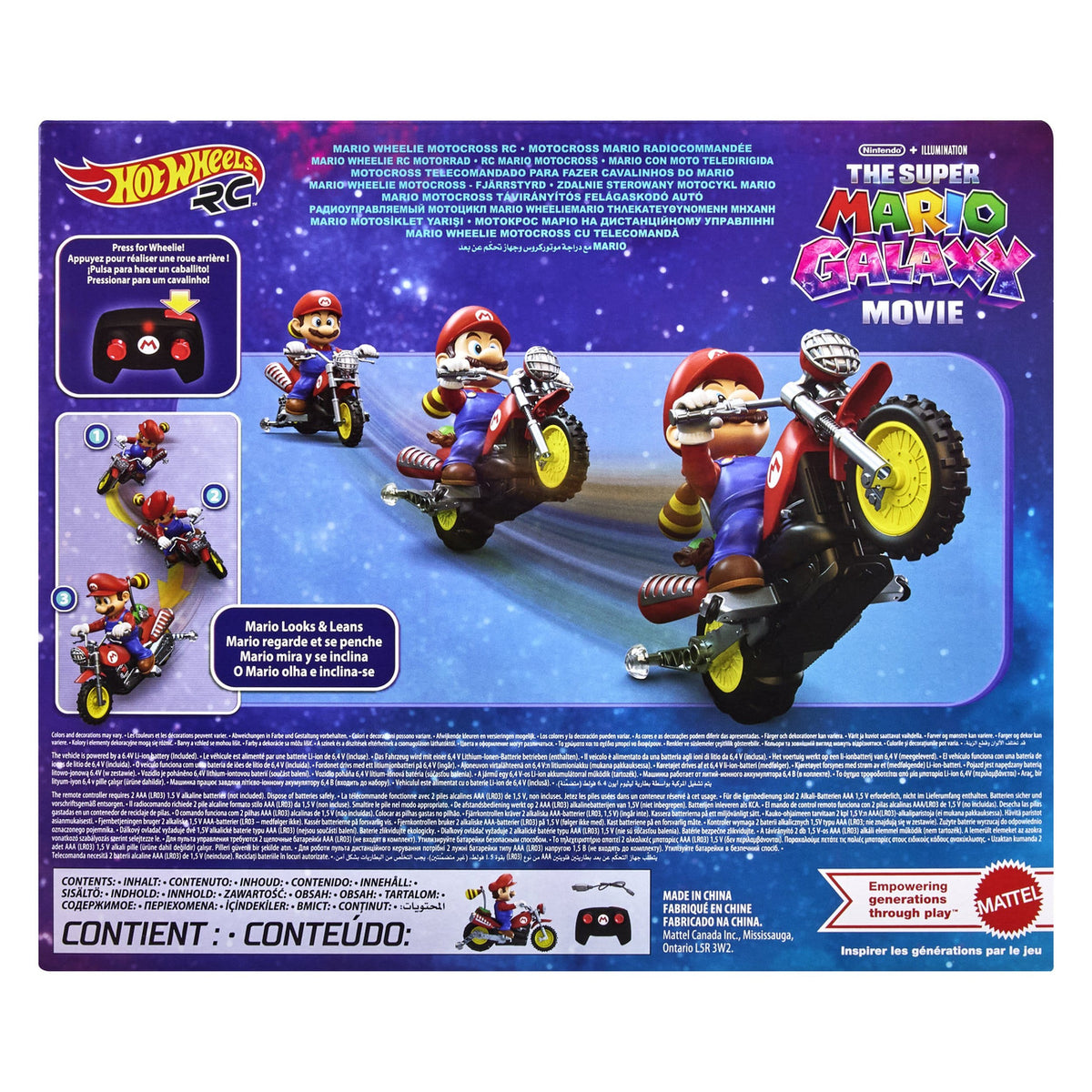 Productafbeelding Super Mario Galaxy Film Hot Wheels RC Motor Mario