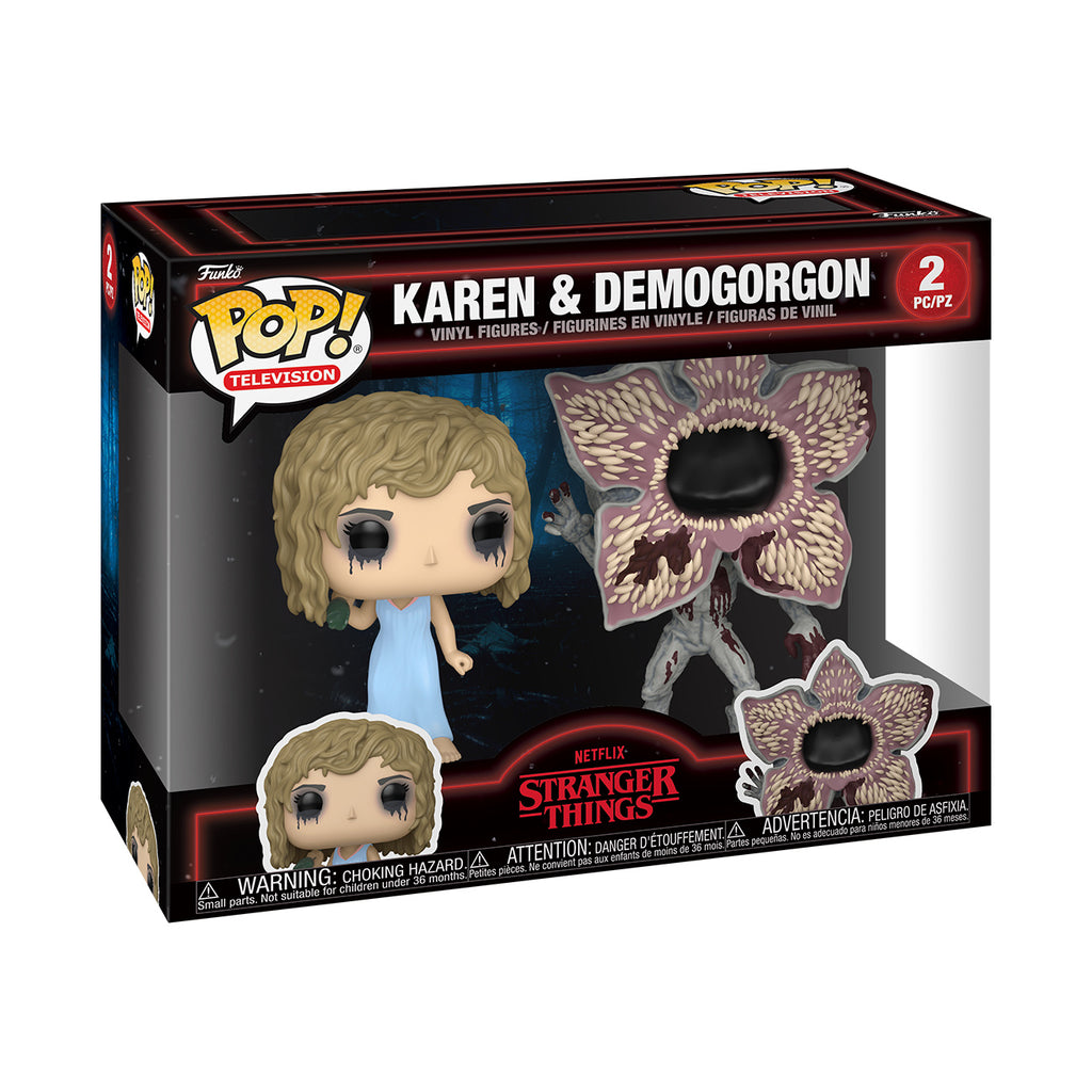 Image produit Stranger Things - Set de figurines Funko Pop Karen et Démogorgon