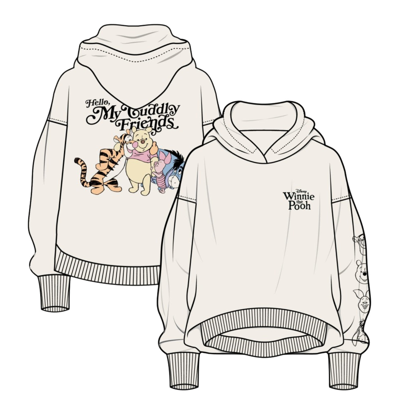 Image produit Winnie l’Ourson - Friends Hoodie beige