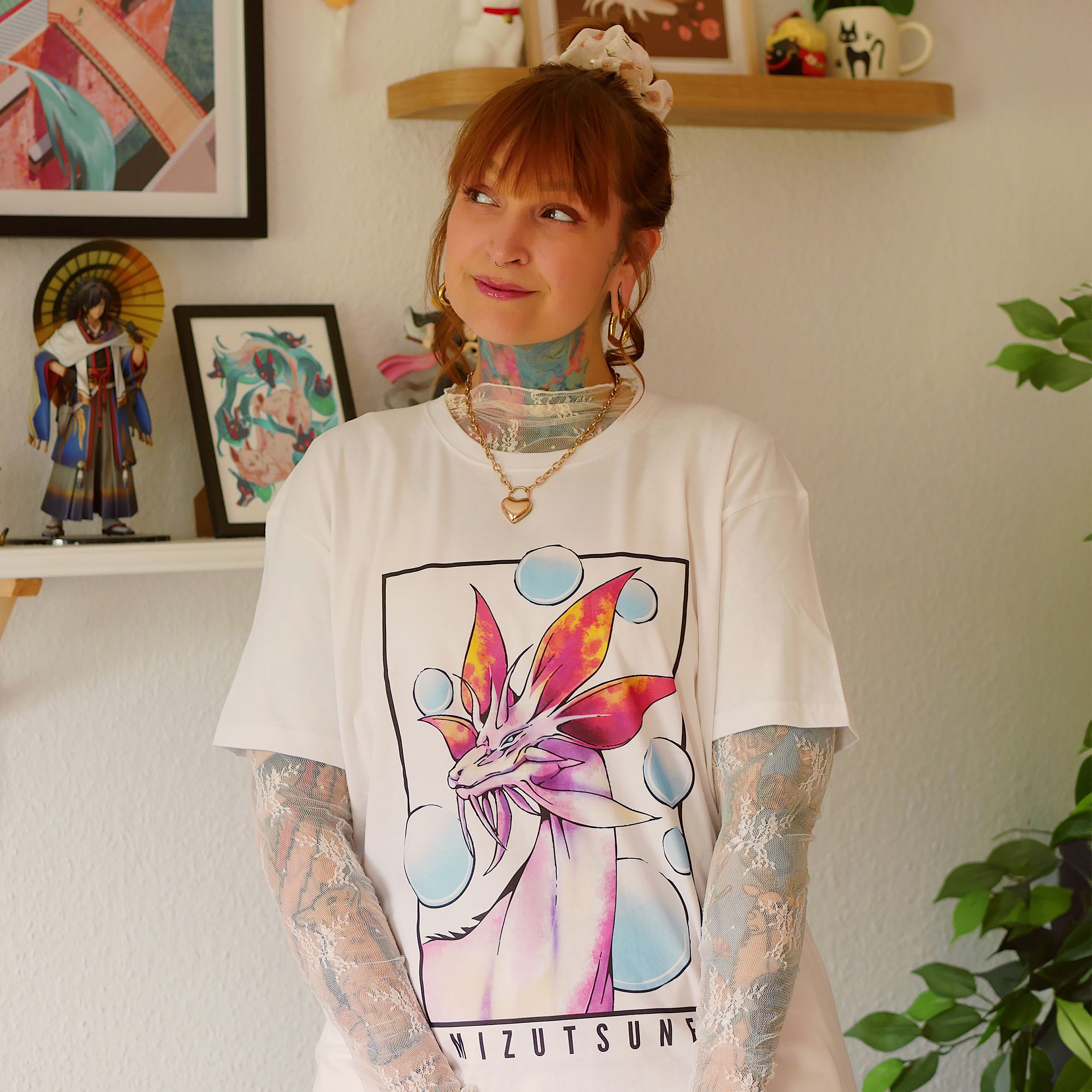 Image produit T-shirt Mizutsune blanc édition limitée pour fans de Monster Hunter