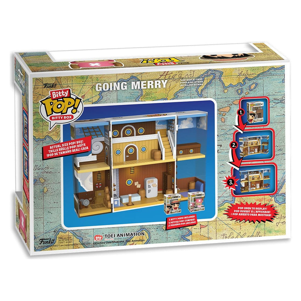 Image produit One Piece - Présentoir Funko Bitty Pop Going Merry Town avec 2 figurines