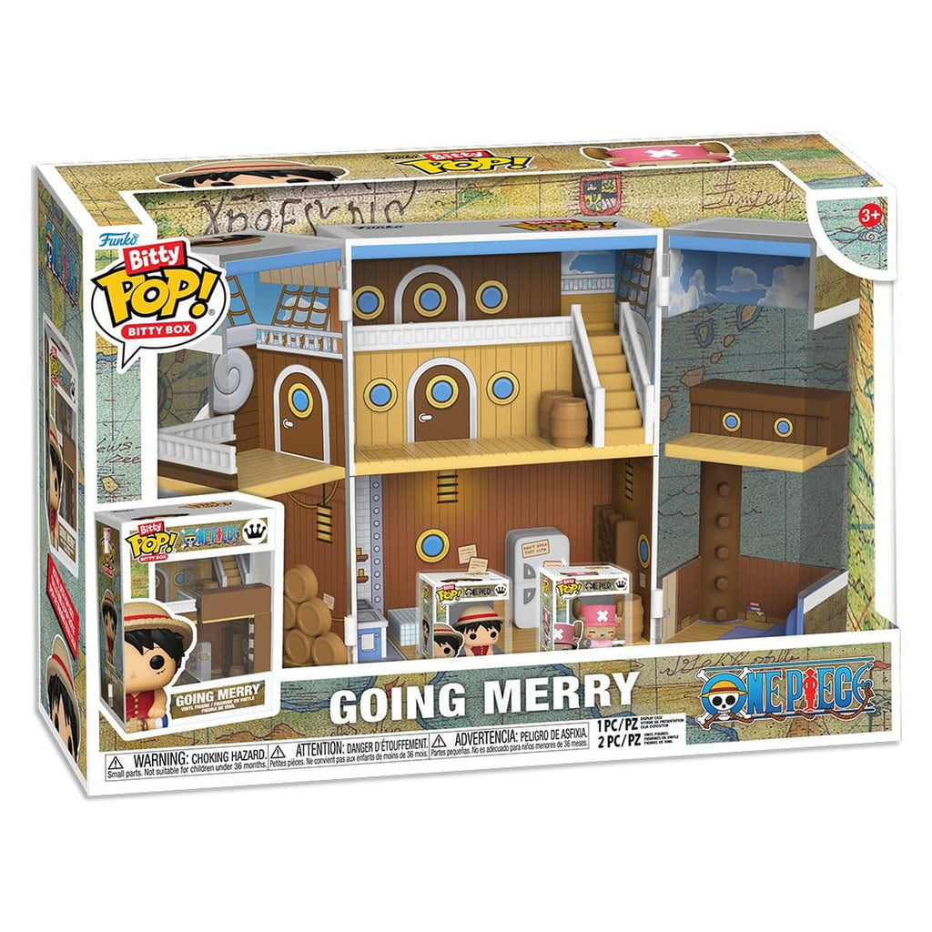 Image produit One Piece - Présentoir Funko Bitty Pop Going Merry Town avec 2 figurines
