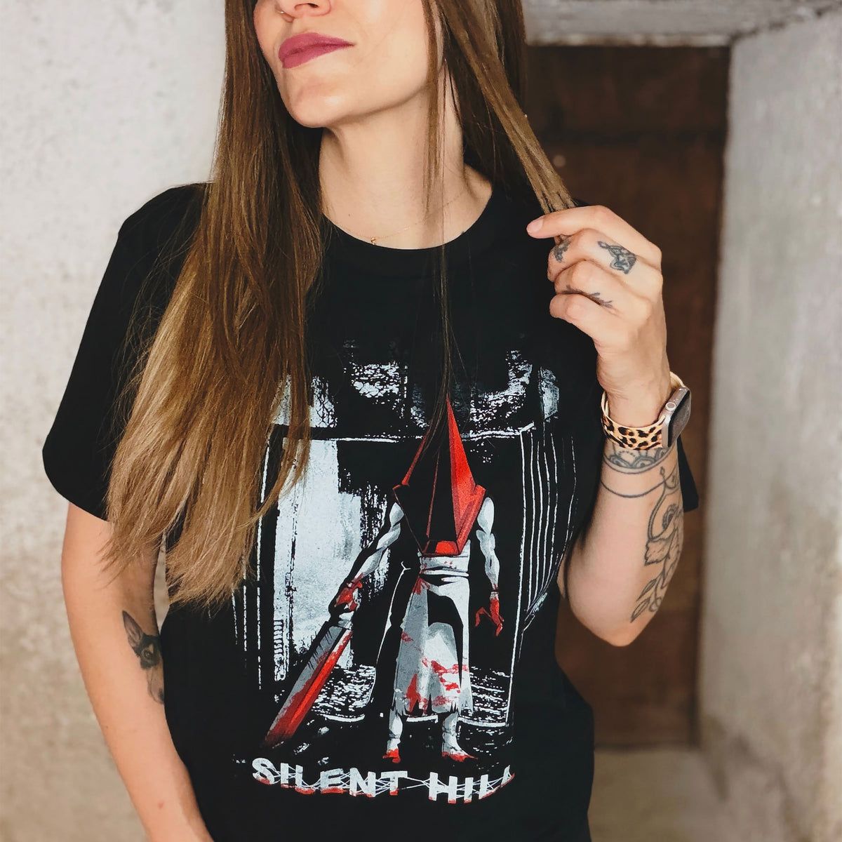 Image produit T-shirt noir Pyramid Head pour fans de Silent Hill