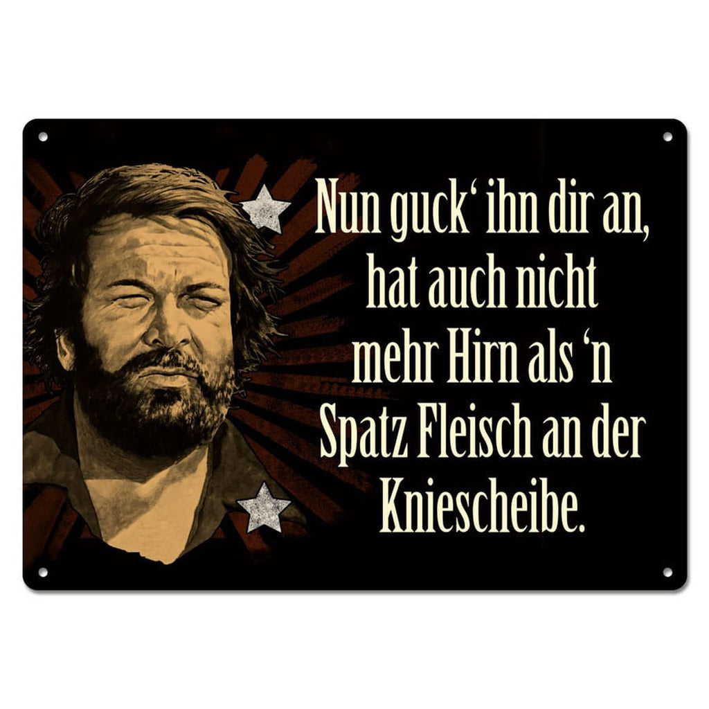 Produktbild Bud Spencer Blechschild Nun guck' ihn dir an,... 10 x 15 cm
