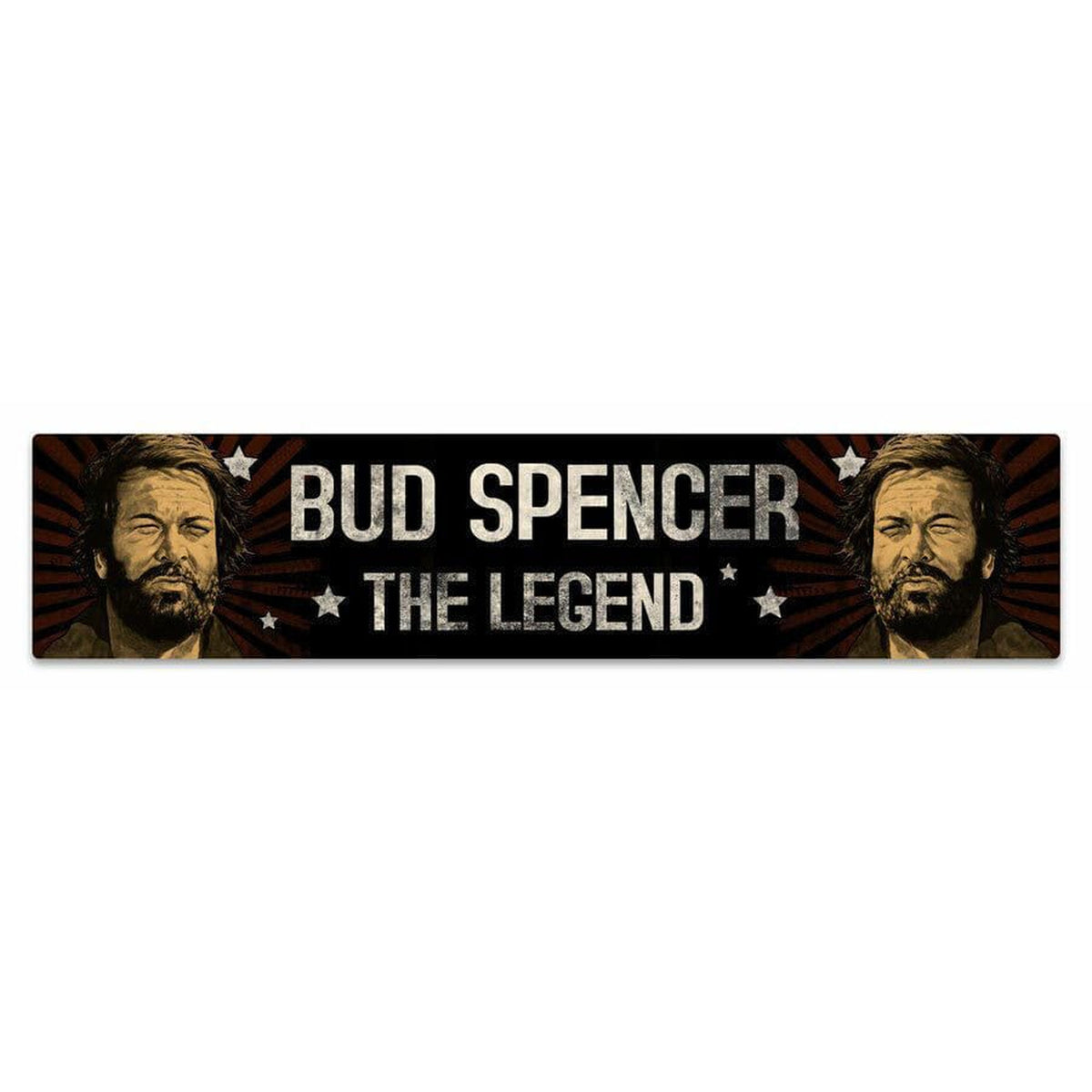 Image produit Plaque en métal Bud Spencer avec aimant The Legend 16 x 3,5 cm