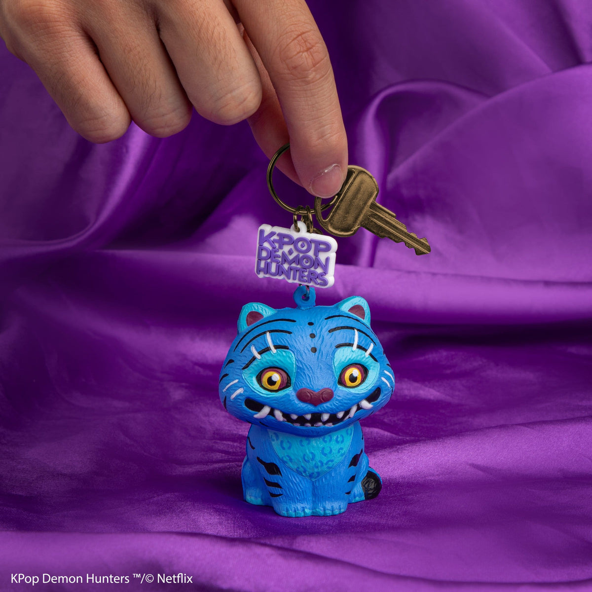 Produktbild KPop Demon Hunters Squishy Schlüsselanhänger Derpy Tiger