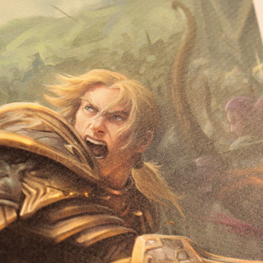 Productafbeelding World of Warcraft kunstdruk Sylvanas vs Anduin Wrynn