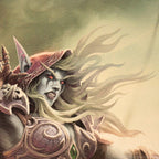 Productafbeelding World of Warcraft kunstdruk Sylvanas vs Anduin Wrynn