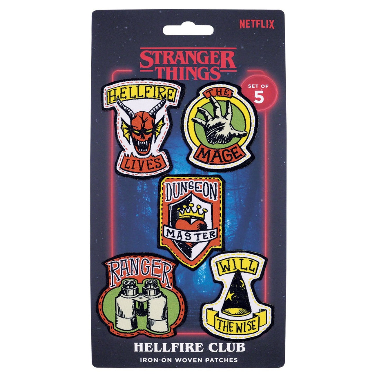 Productafbeelding Stranger Things stoffen patches set van 5
