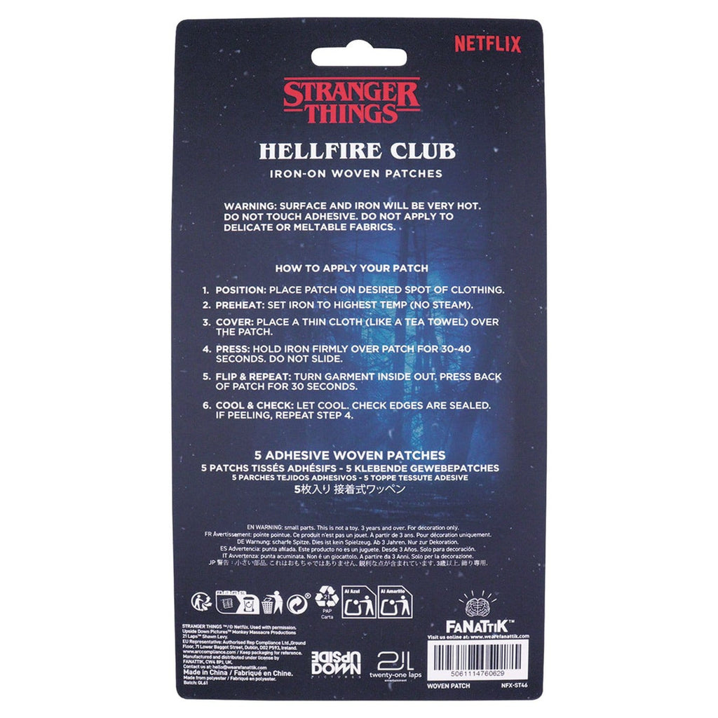 Productafbeelding Stranger Things stoffen patches set van 5