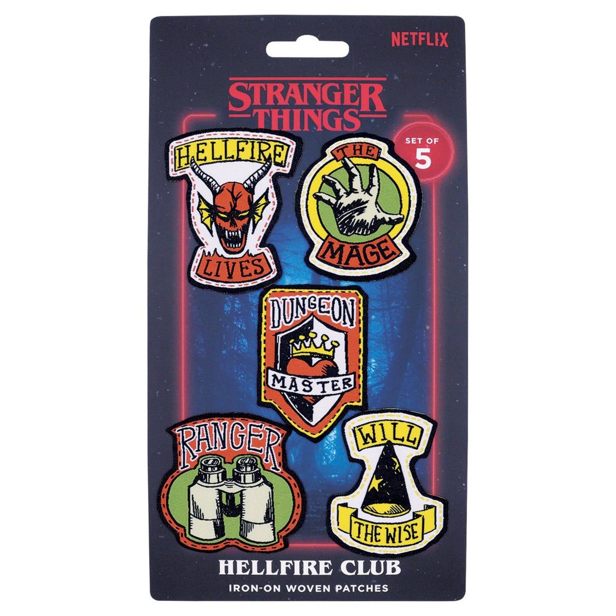Productafbeelding Stranger Things stoffen patches set van 5