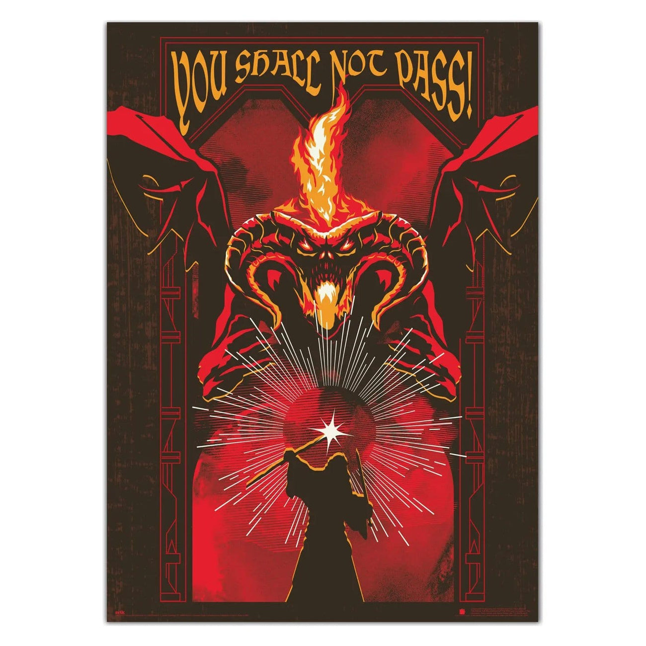 Image produit Poster phosphorescent Balrog Le Seigneur des Anneaux 50 x 70 cm