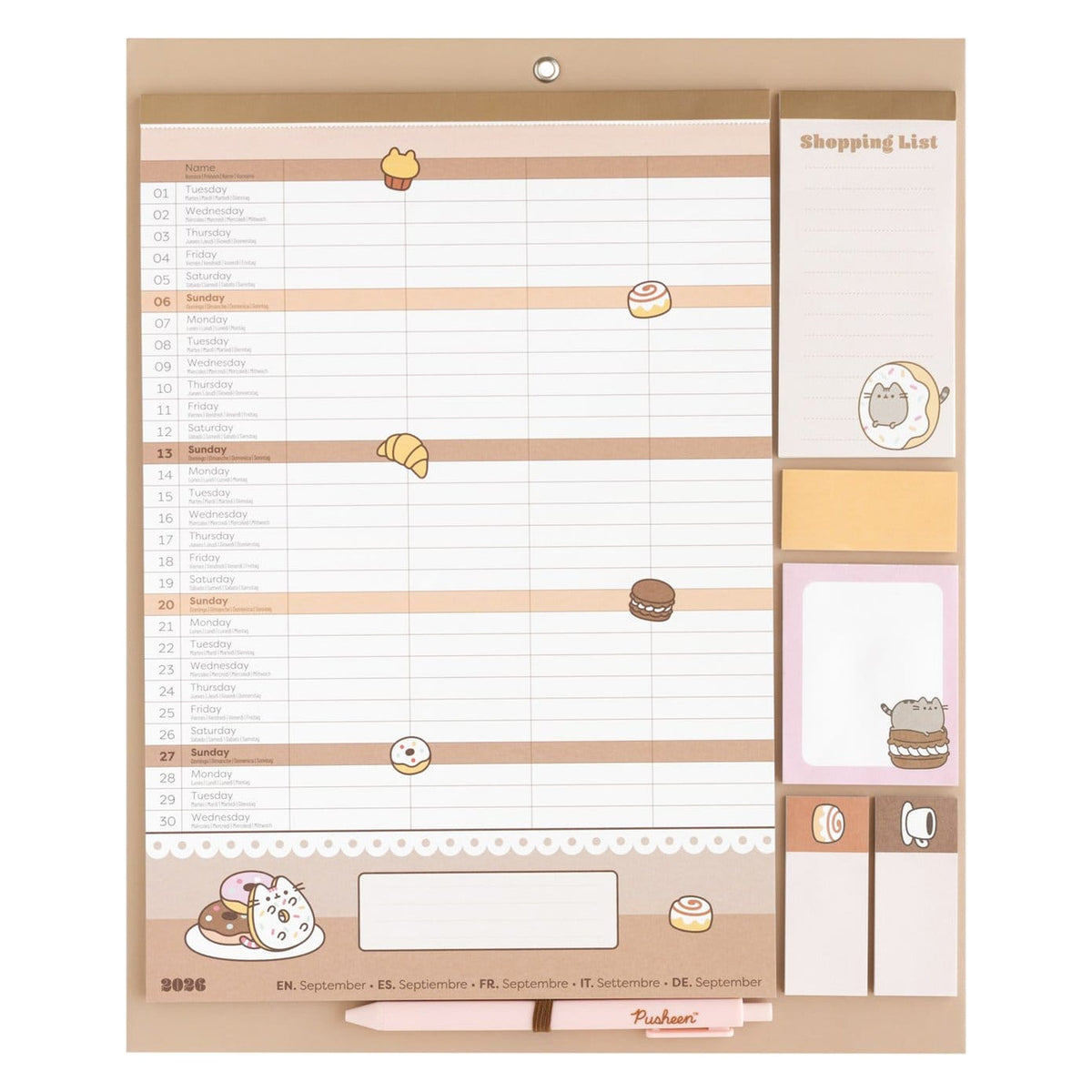 Produktbild Pusheen magnetischer Planer 2026/27 30 x 35 cm