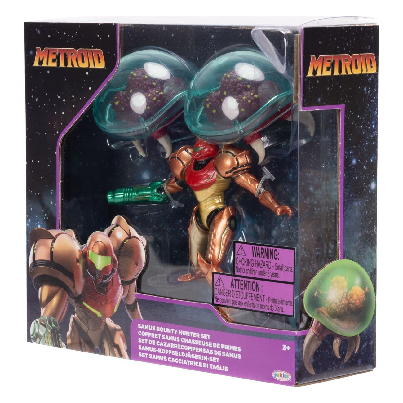 Productafbeelding World of Nintendo Metroid Minifiguren 3-pack Samus Bounty