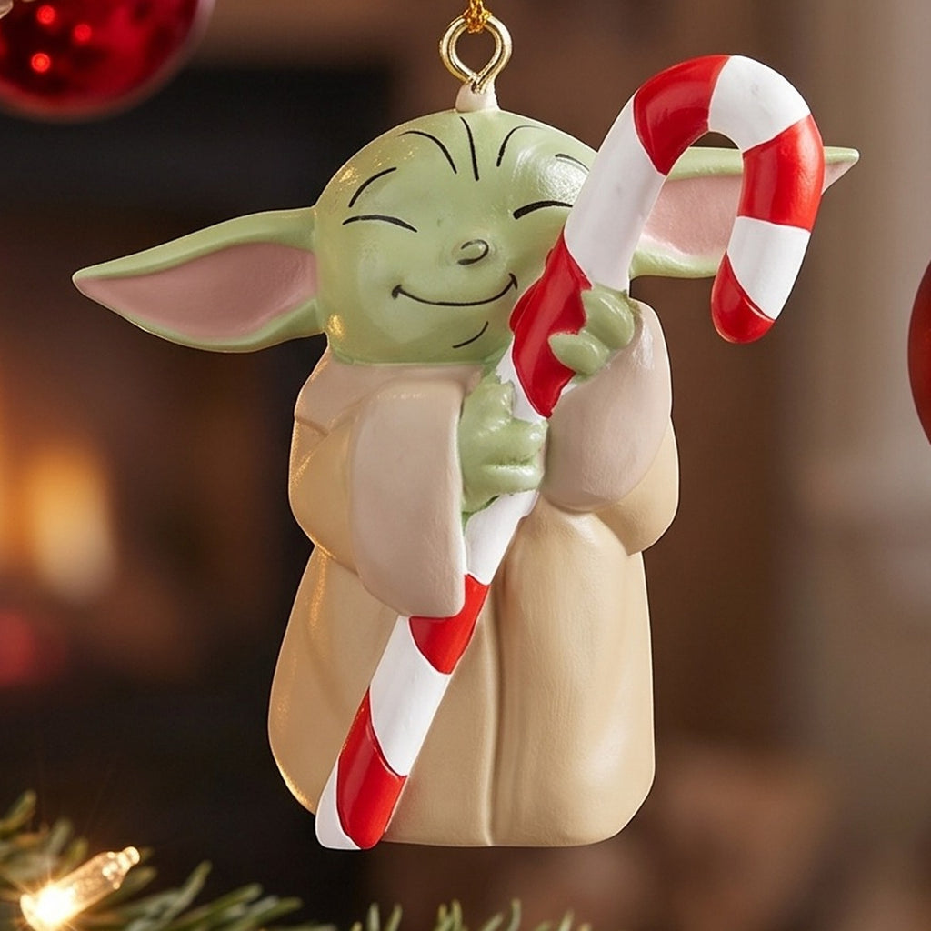 Productafbeelding Grogu Candy Cane Kerstboomversiering - Star Wars The Mandalorian