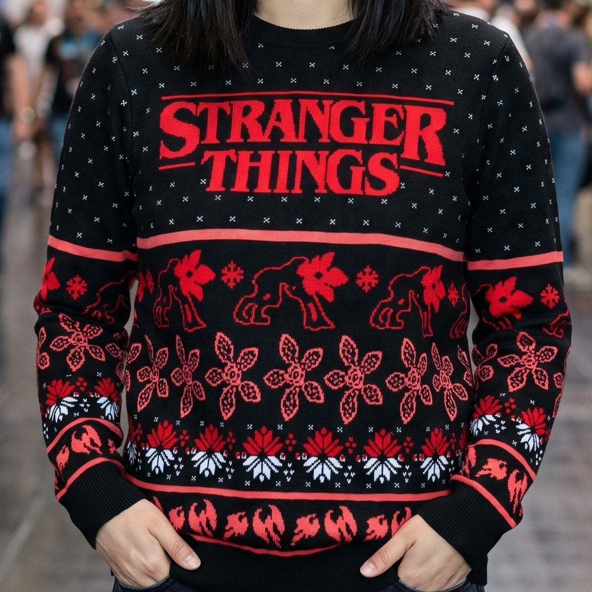 Image produit Stranger Things - Pull en maille Demogorgon
