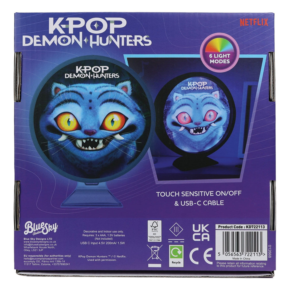 Produktbild KPop Demon Hunters Mood Light-Lampe mit USB-C Derpy 11cm
