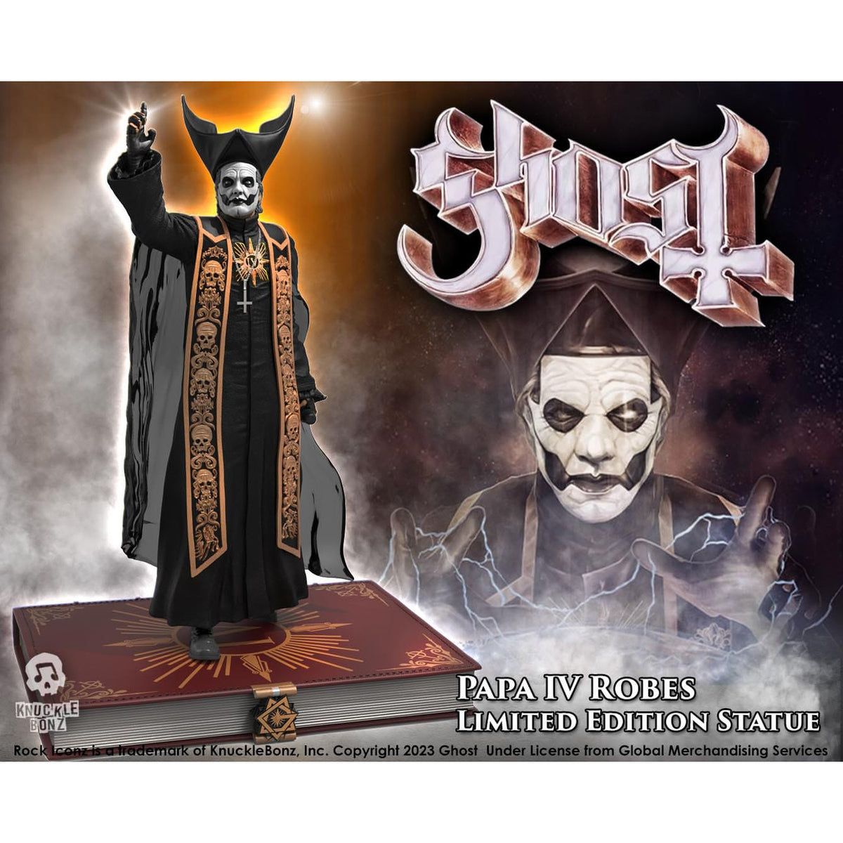 Produktbild Ghost Rock Iconz Statue 1/9 Papa Emeritus IV (Black Robes)