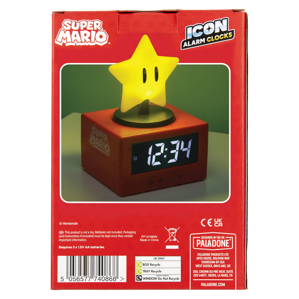 Produktbild Super Mario Icon Wecker Super Star 15 cm