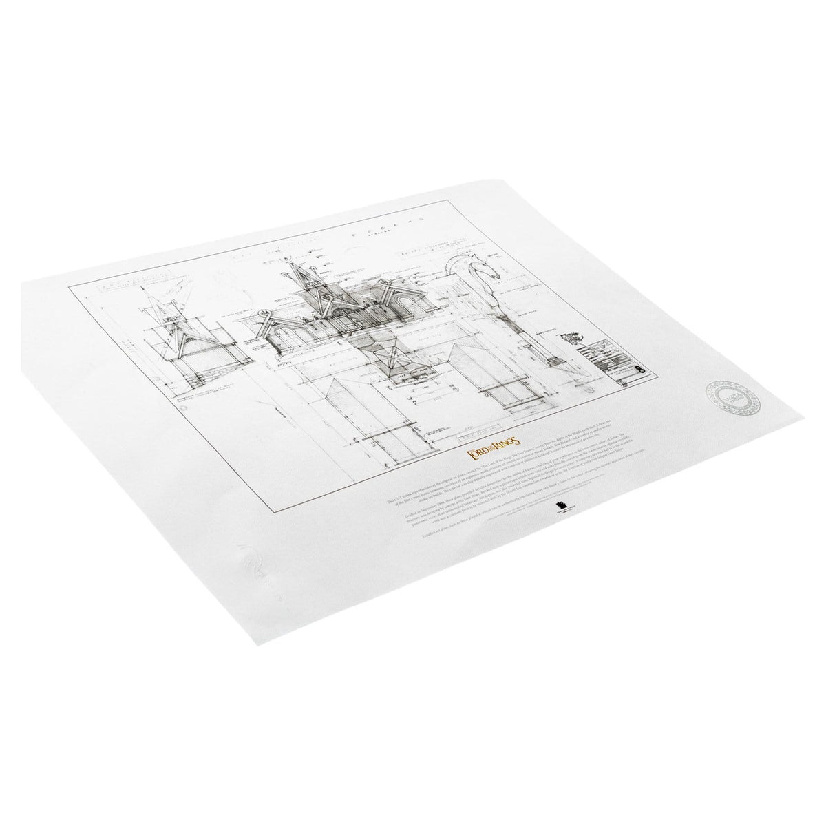 Produktbild Herr der Ringe Bauplan Kunstdruck The Stable of Edoras 59 x