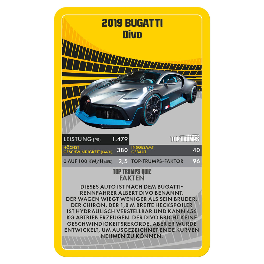 Produktbild Super Cars Kartenspiel Top Trumps *Deutsche Version*