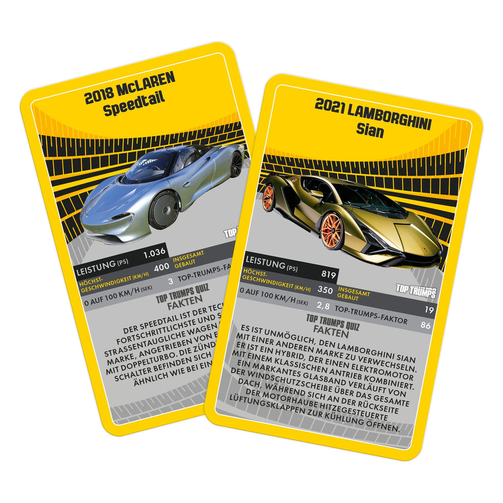 Produktbild Super Cars Kartenspiel Top Trumps *Deutsche Version*