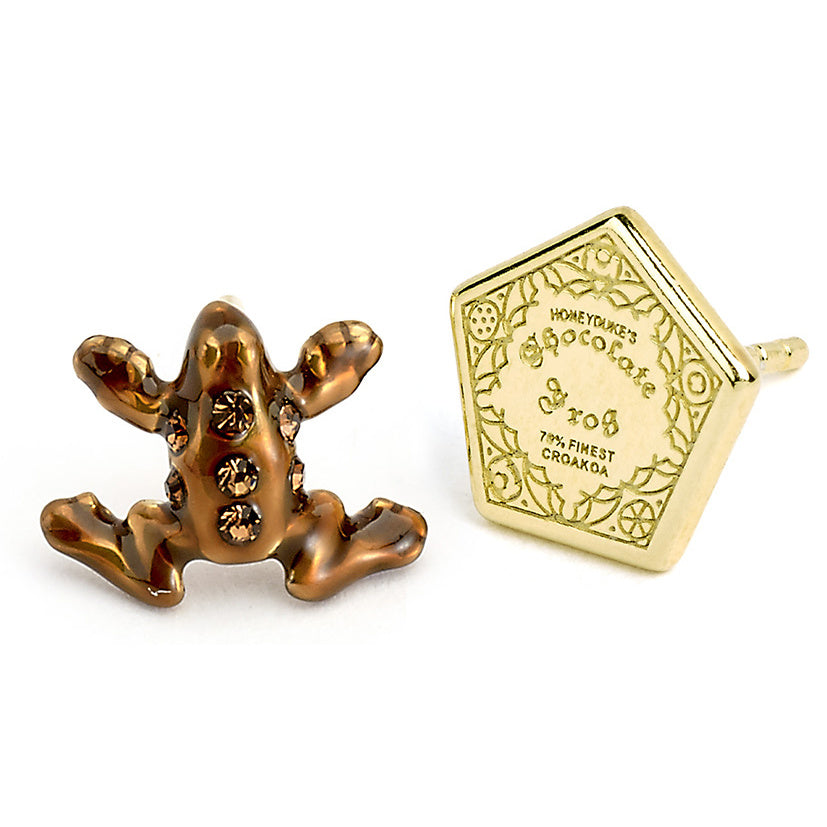 Image produit Harry Potter - Boucles d’oreilles puces Grenouille en chocolat avec cristaux