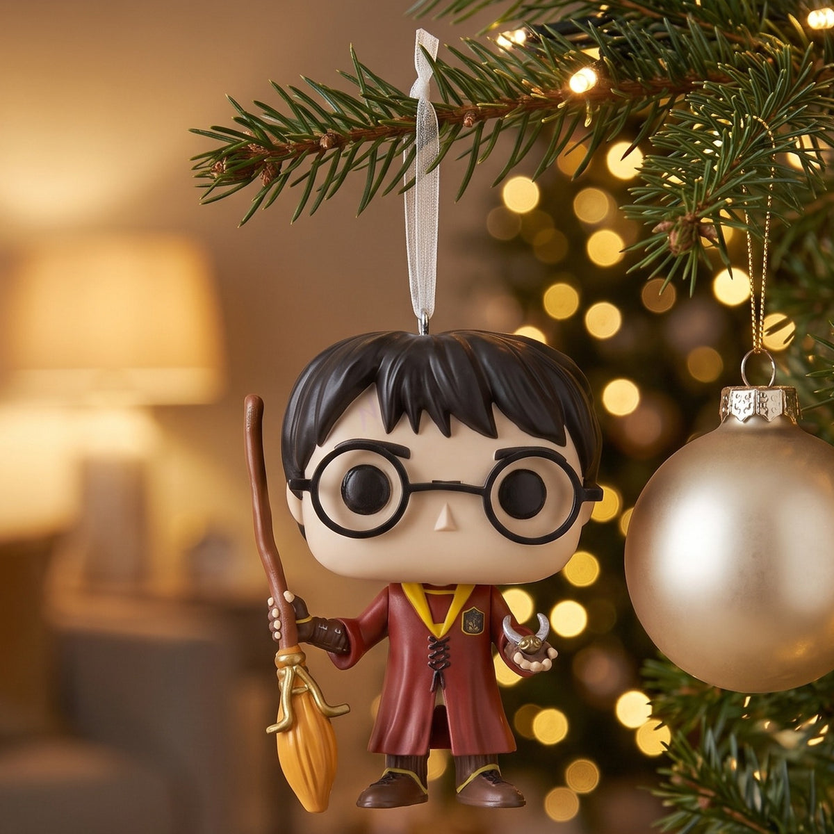 Productafbeelding Harry Potter - Harry met bezem kerstboomdecoratie