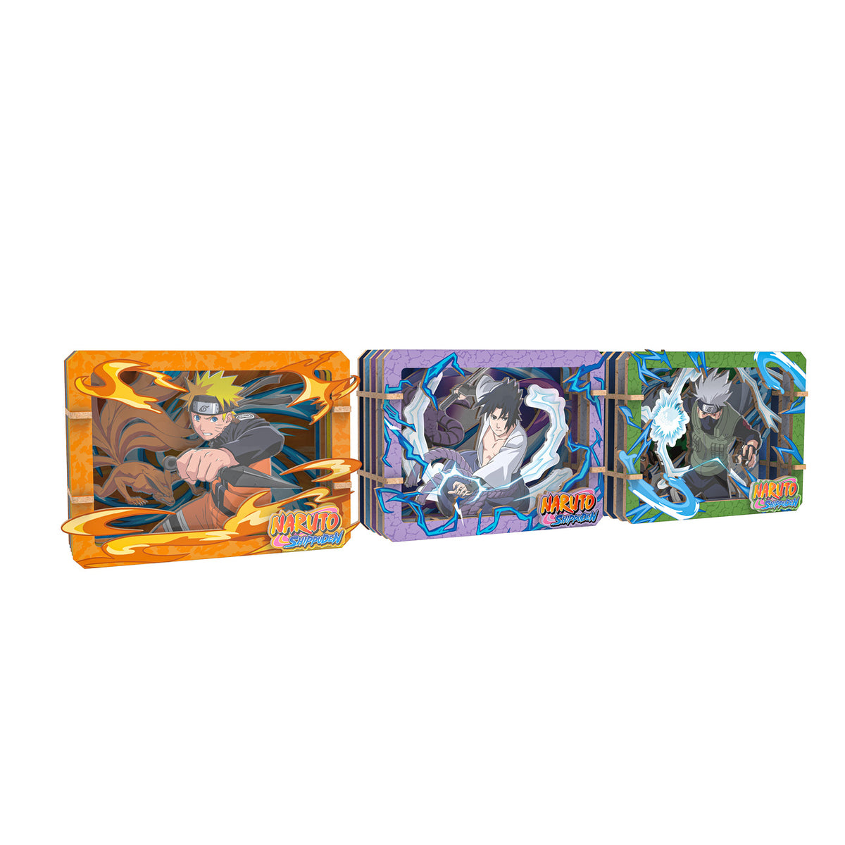 Produktbild Naruto - Ninjutsu Ultimate Arts Wooden Gallery 3D Mystery Holzbild 6er Display