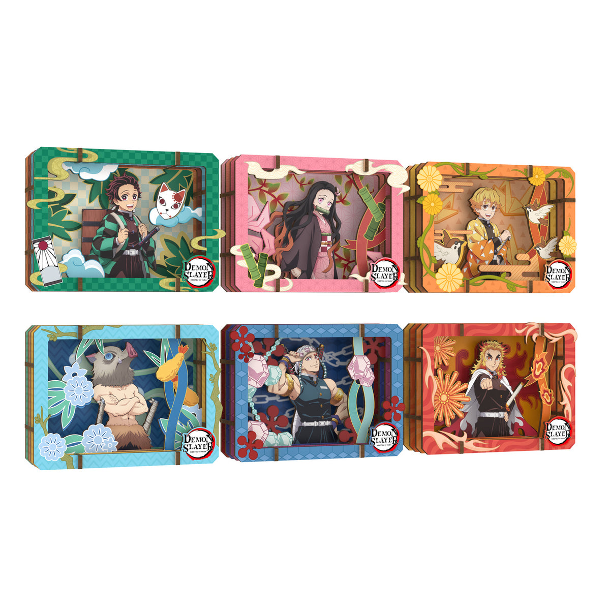Produktbild Demon Slayer - Journey Together Wooden Gallery 3D Mystery Holzbild 6er Display
