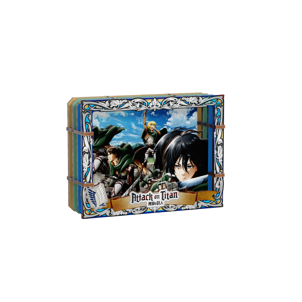 Produktbild Attack on Titan - Showdown Scenes Wooden Gallery 3D Mystery Holzbild